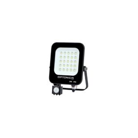 Projecteur LED avec Detecteur Noir 20W étanche IP 65 1800lm Blanc du jour 6000K