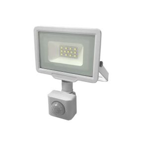 Projecteur LED Blanc 10W à Détecteur IP65 800lm - Blanc Chaud 2700K