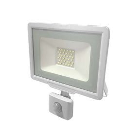 Projecteur LED Blanc 30W (150W) à Détecteur IP65 2400lm - Blanc Chaud 2700K