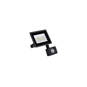 Projecteur LED à Détecteur 20W 1700lm Noir étanche IP44 110 (160W) 170mmx120mm - Blanc Naturel 4000K