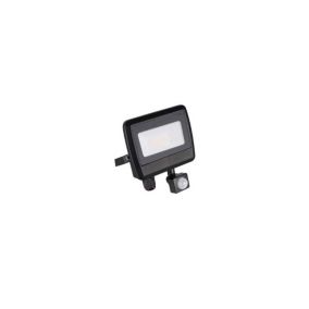 Projecteur LED à Détecteur 20W Noir étanche IP44 1600lm (160W) - Blanc Naturel 4000K