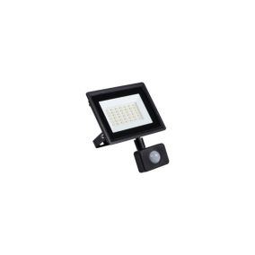 Projecteur LED à Détecteur 30W 2650lm Noir étanche IP44 110 (240W) 189mmx150mm - Blanc Naturel 4000K