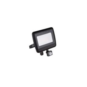 Projecteur LED à Détecteur 30W Noir étanche IP44 2400lm (240W) - Blanc Naturel 4000K