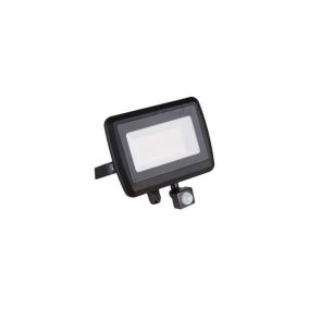 Projecteur LED à Détecteur 50W Noir étanche IP44 4000lm (400W) - Blanc Naturel 4000K