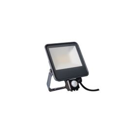 Projecteur LED à Détecteur PIR Orientable 30W 3450lm (240W) 100 étanche IP44 Noir 135mmx186mm - Blanc Naturel 4000K