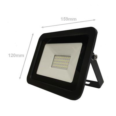 Projecteur LED Extérieur 30W IP65 Noir (Pack de 10) - Blanc Neutre 4000K - 5500K - SILAMP