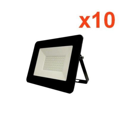 Projecteur LED Extérieur 30W IP65 Noir (Pack de 10) - Blanc Neutre 4000K - 5500K - SILAMP