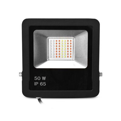 Projecteur LED Extérieur 50W - RGB - IP65 - Noir - Télécommande HF