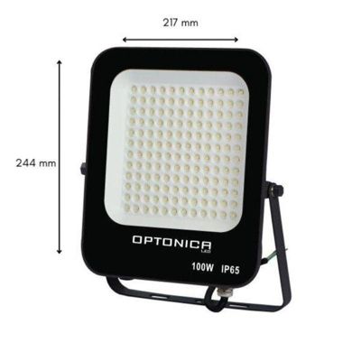 Projecteur LED Extérieur SMD 100W IP65 Noir (Pack de 10) - Blanc Chaud 2300K - 3500K - SILAMP