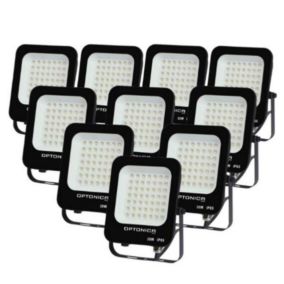 Projecteur LED Extérieur SMD 30W IP65 Noir (Pack de 10) - Blanc Froid 6000K - 8000K - SILAMP