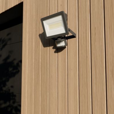 Projecteur LED extérieur détecteur de mouvement noir IP65 3600lm 30W GoodHome, Lucan