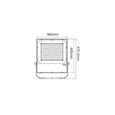 Projecteur LED Extra-Fin 200W 17000lm Dimmable 160 360mm - RGB+CCT 2700K-6500K T08