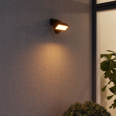 Projecteur LED intégrée extérieur Myko 20W variation de blancs et couleurs GoodHome noir