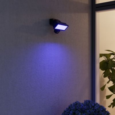 Projecteur LED intégrée extérieur Myko 20W variation de blancs et couleurs GoodHome noir