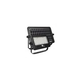 Projecteur LED Solaire avec Détecteur 6m + Chargeur USB 10W 1100lm 90 étanche IP44 IK06 235mmx170mm - Blanc Naturel 4000K