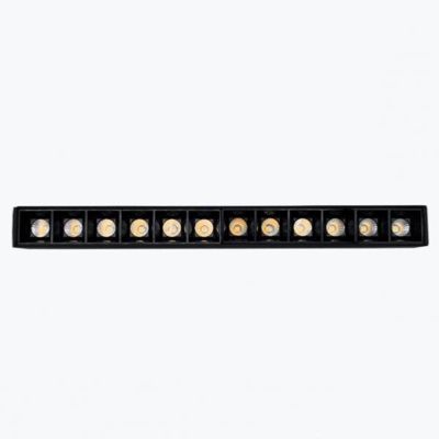 Projecteur LED sur Rail Magnétique 48V DC 12W NOIR - Blanc Chaud 2300K - 3500K - SILAMP