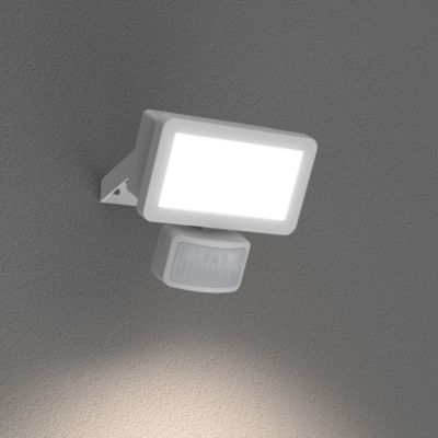 Projecteur mural LED extérieur blanc 10 W 1250 lm détecteur de mouvement IP65, GoodHome Davern