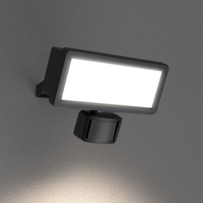 Projecteur mural LED extérieur noir 20 W 2250 lm détecteur de mouvement IP65, GoodHome Davern