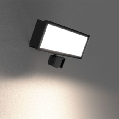 Projecteur mural LED extérieur noir 50 W 6250 lm détecteur de mouvement IP65, GoodHome Davern