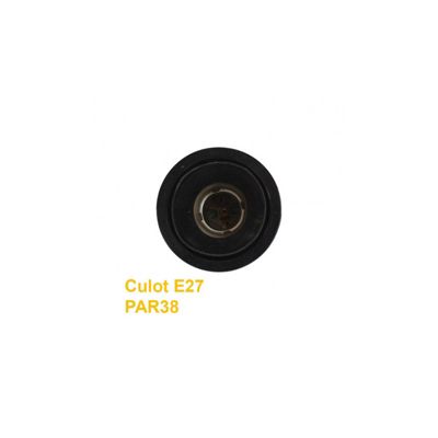 Projecteur Piquet E27 PAR38 AC220/240V étanche IP54 IK10 75mm Noir