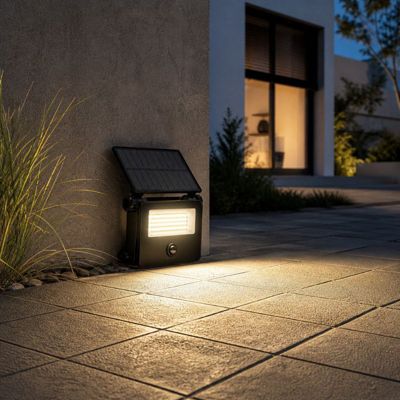 Projecteur Solaire LED 10W CCT PIR IP65 avec Télécommande - 3000K/4000K ...