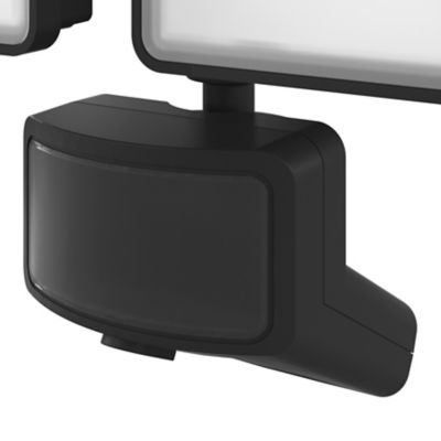 Projecteur solaire LED intégré à détection Davern 2x800lm IP65 noir GoodHome