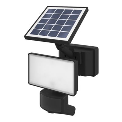 Projecteur solaire LED intégré à détection Davern 400lm IP65 noir GoodHome