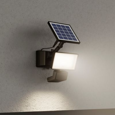 Projecteur solaire LED intégré à détection Davern 400lm IP65 noir GoodHome
