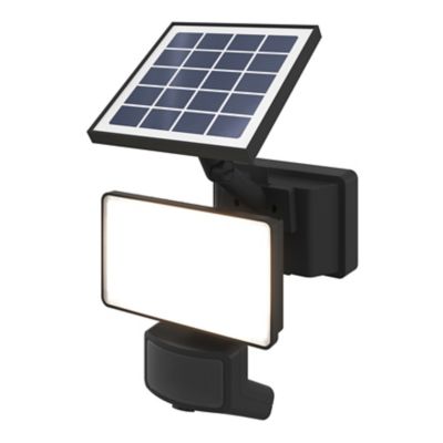 Projecteur solaire LED intégré à détection Davern 400lm IP65 noir GoodHome