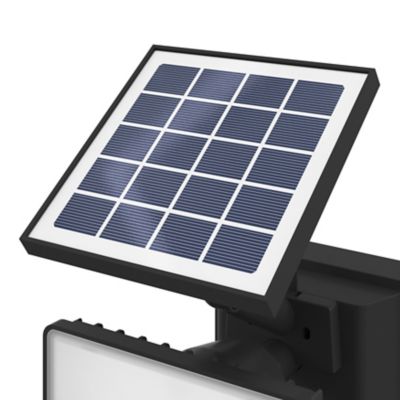 Projecteur solaire LED intégré à détection Davern 400lm IP65 noir GoodHome