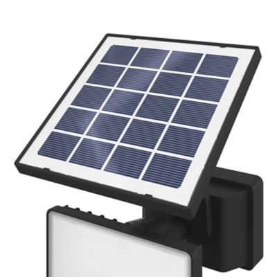 Projecteur solaire LED intégré à détection Davern 800lm IP65 noir GoodHome