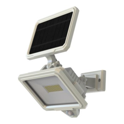 Projecteur solaire LED intégré à détection Shomali 1000lm 9W IP44 blanc GoodHome