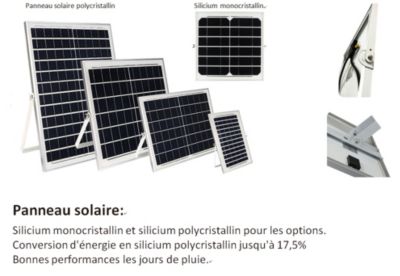 Projecteurs solaires LED Noir 60W étanche IP65