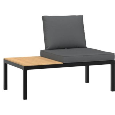 Prolenta Premium -  Banc de jardin avec coussins noir aluminium