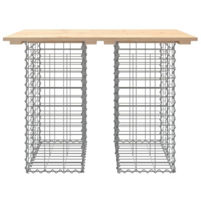 Prolenta Premium -  Banc de jardin design de gabion 100x70x72 cm bois massif de pin
