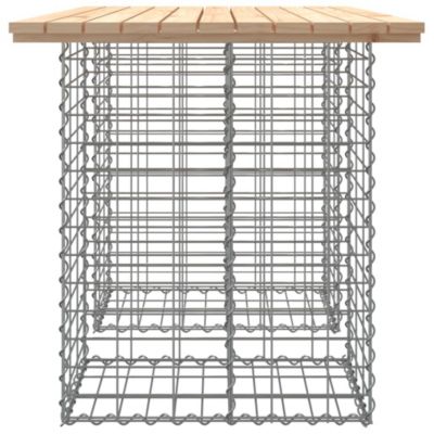 Prolenta Premium -  Banc de jardin design de gabion 100x70x72 cm bois massif de pin