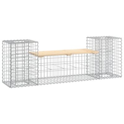 Prolenta Premium -  Banc de jardin design gabion 183x41x60,5 cm bois massif de pin