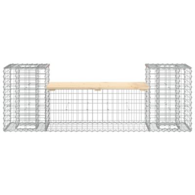 Prolenta Premium -  Banc de jardin design gabion 183x41x60,5 cm bois massif de pin
