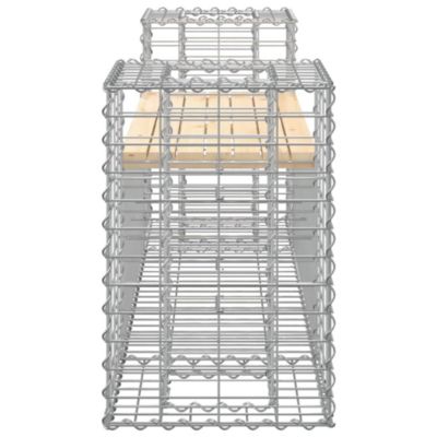 Prolenta Premium -  Banc de jardin design gabion 183x41x60,5 cm bois massif de pin