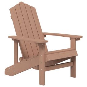 Prolenta Premium -  Chaise Adirondack de jardin PEHD marron