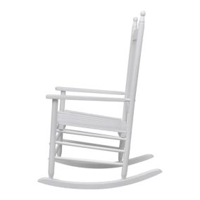 Prolenta Premium -  Chaise à bascule avec siège incurvé Blanc Bois