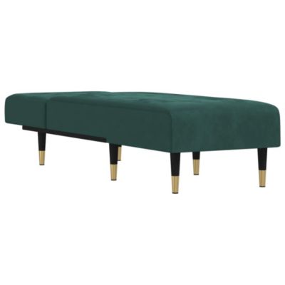 Prolenta Premium -  Chaise longue vert foncé velours