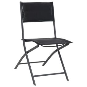 Prolenta Premium -  Chaises de jardin pliables lot de 2 Acier et textilène