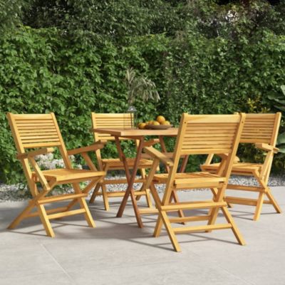 Prolenta Premium -  Chaises de jardin pliantes lot de 4 55x62x90cm bois massif teck