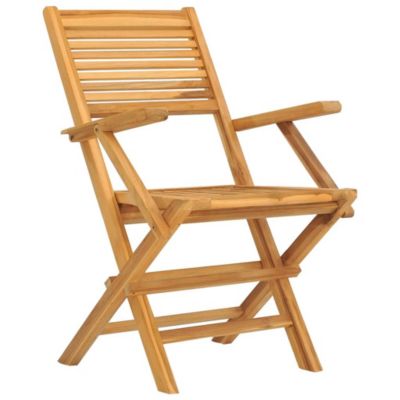 Prolenta Premium -  Chaises de jardin pliantes lot de 4 55x62x90cm bois massif teck