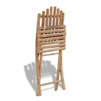 Prolenta Premium -  Chaises pliables de jardin lot de 2 Bambou