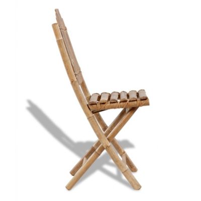 Prolenta Premium -  Chaises pliables de jardin lot de 2 Bambou