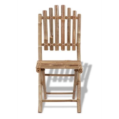 Prolenta Premium -  Chaises pliables de jardin lot de 2 Bambou