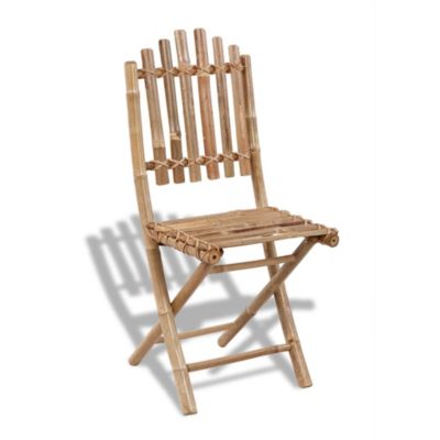 Prolenta Premium -  Chaises pliables de jardin lot de 2 Bambou