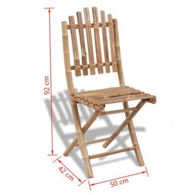 Prolenta Premium -  Chaises pliables de jardin lot de 2 Bambou